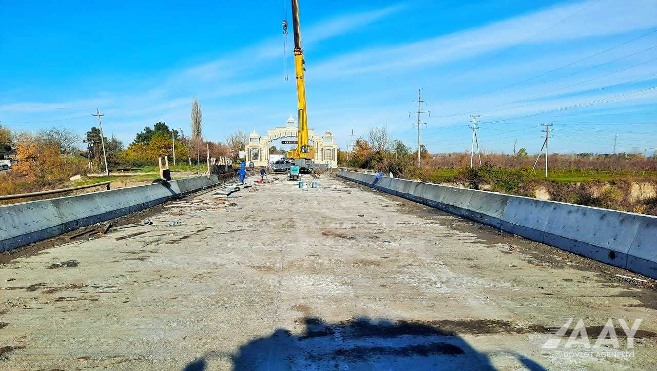 11 Qudyalçay üzərində yeni körpünün inşası yekunlaşmaq üzrədir