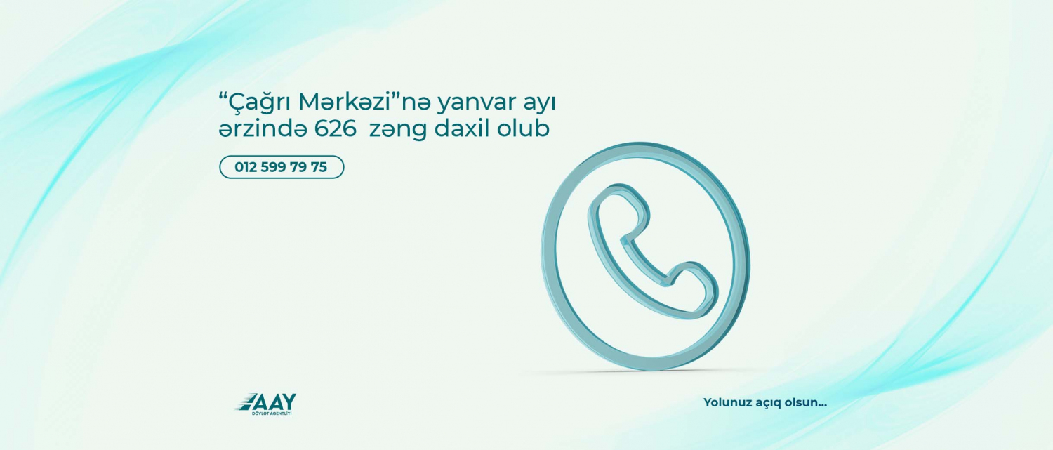 11 “Çağrı Mərkəzi”nə yanvar ayı ərzində 626  zəng daxil olub